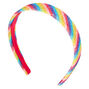 Rainbow Stripe Glitter Headband,