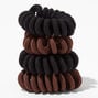 Black And Brown Spiral Hair Ties - 4 Pack,