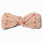 Pleated Pink Floral Twisted Headwrap,