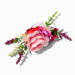 Pink Mix Flower Hair Comb,