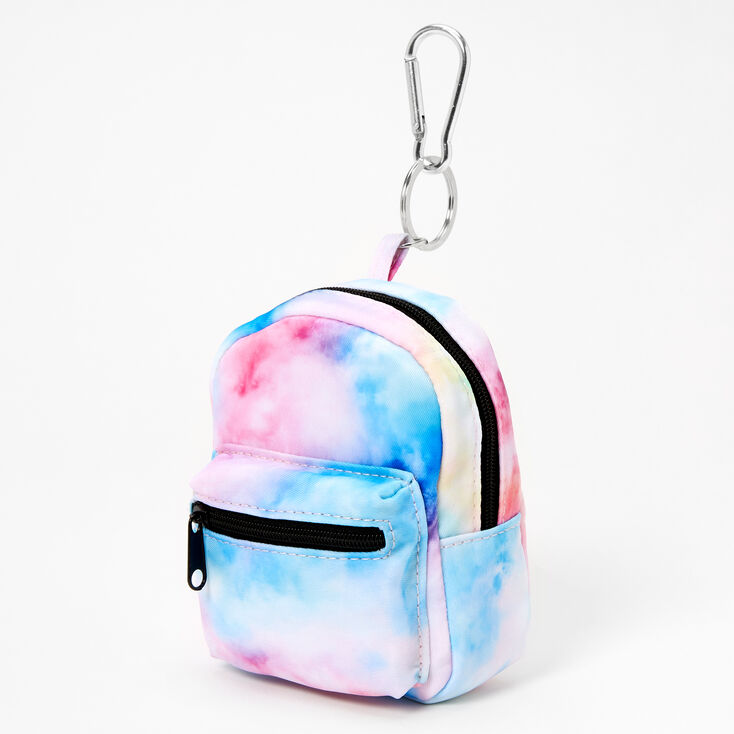 Pastel Tie Dye Mini Backpack Keychain,