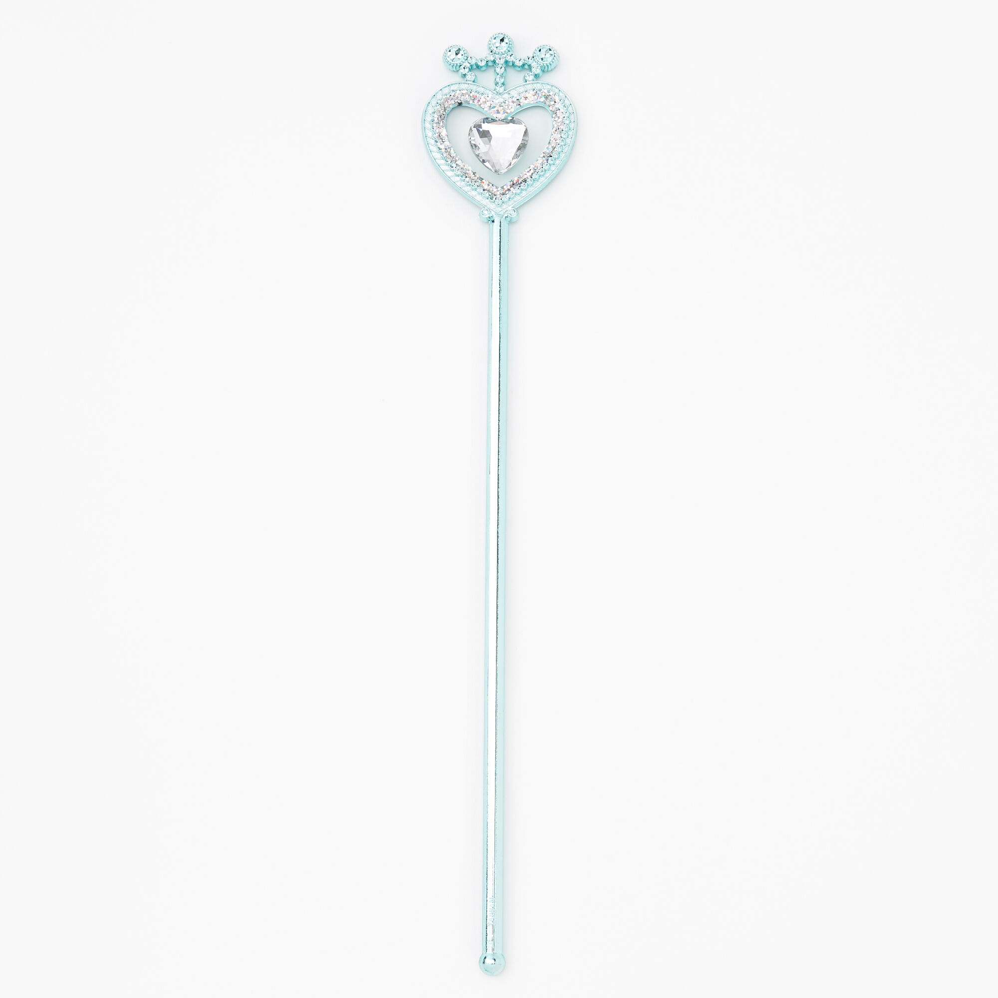 Claire's Club Glitter Heart Wand - Turquoise,