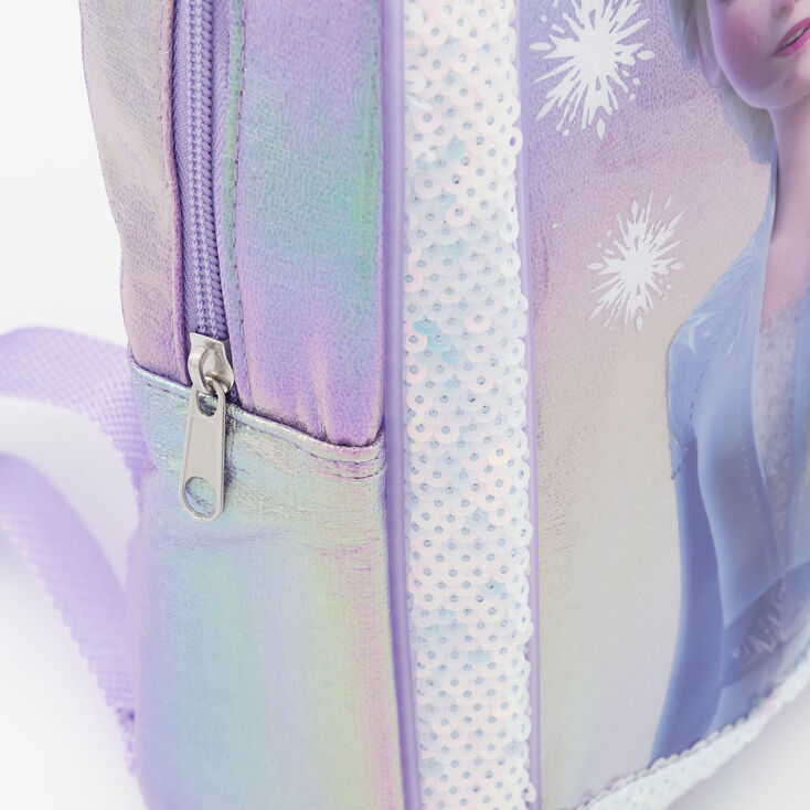 Petit sac &agrave; dos Elsa &agrave; sequins La Reine des Neiges 2 Disney,