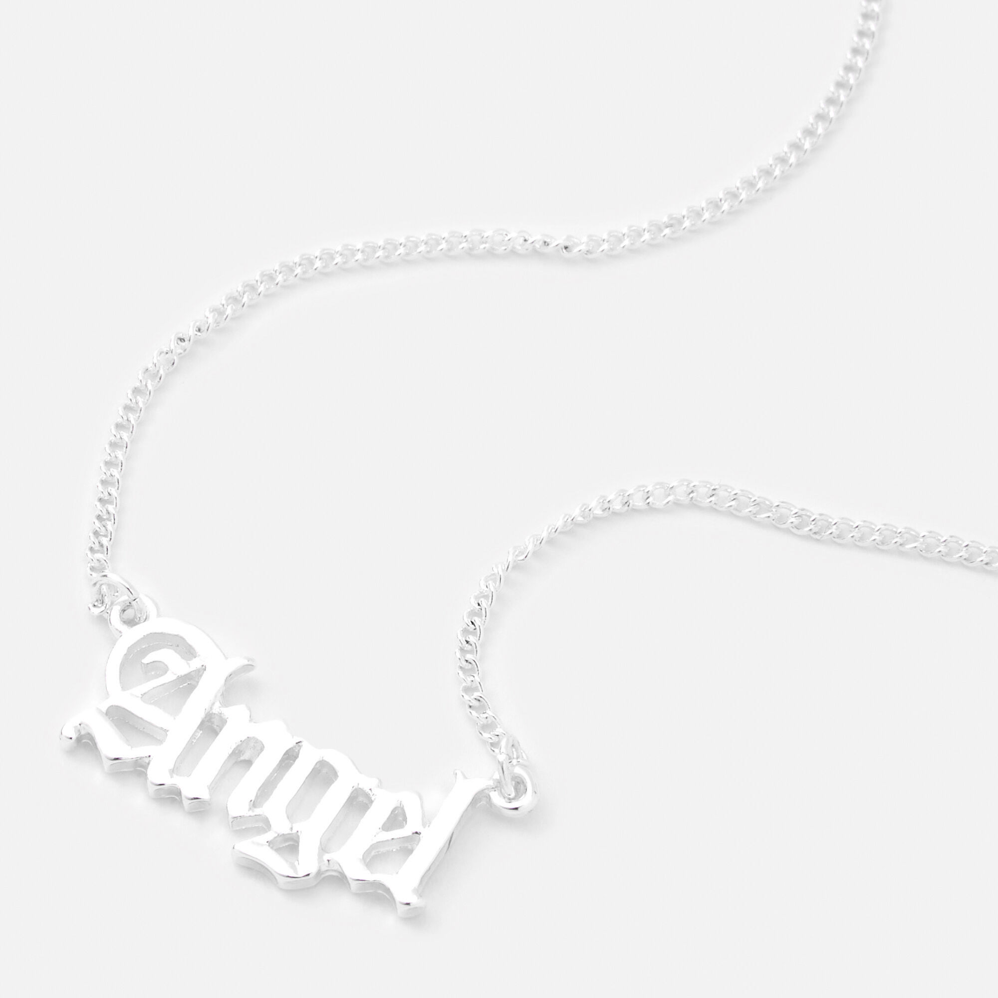 Silver "Angel" Necklace & Earrings Set - 2 Pack,