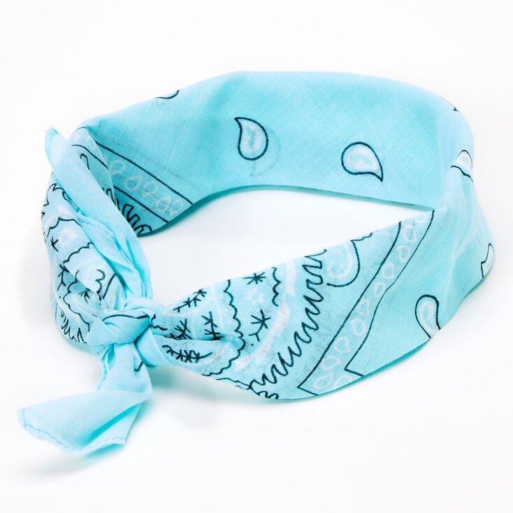 Claire's Bandeau bandana imprimé cachemire vert menthe
