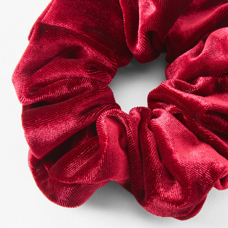 Medium Velvet Hair Scrunchie - Burgundy,