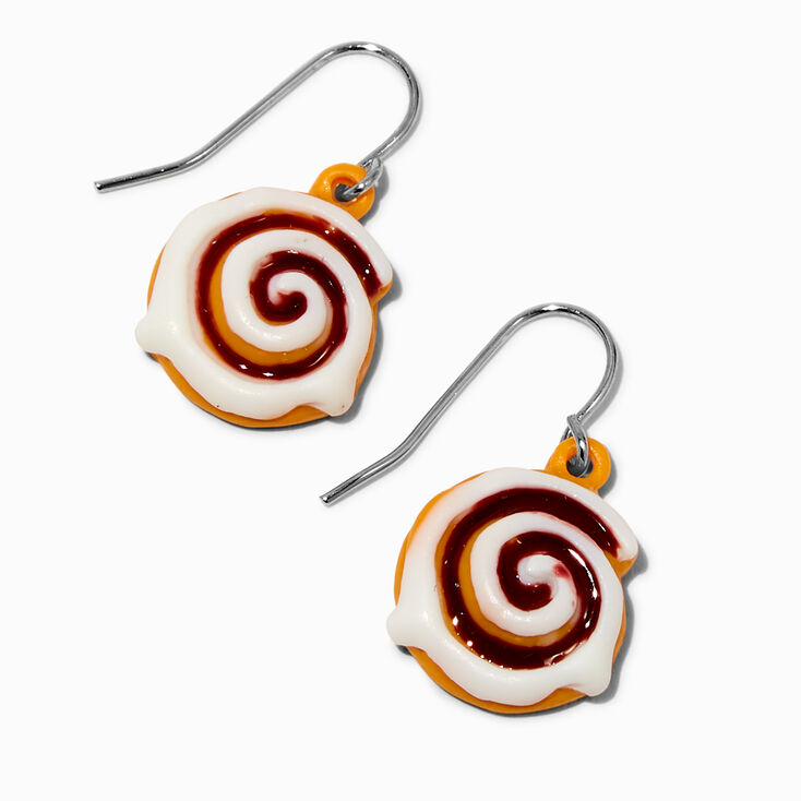 Glow in the Dark Cinnamon Roll Drop Earrings,