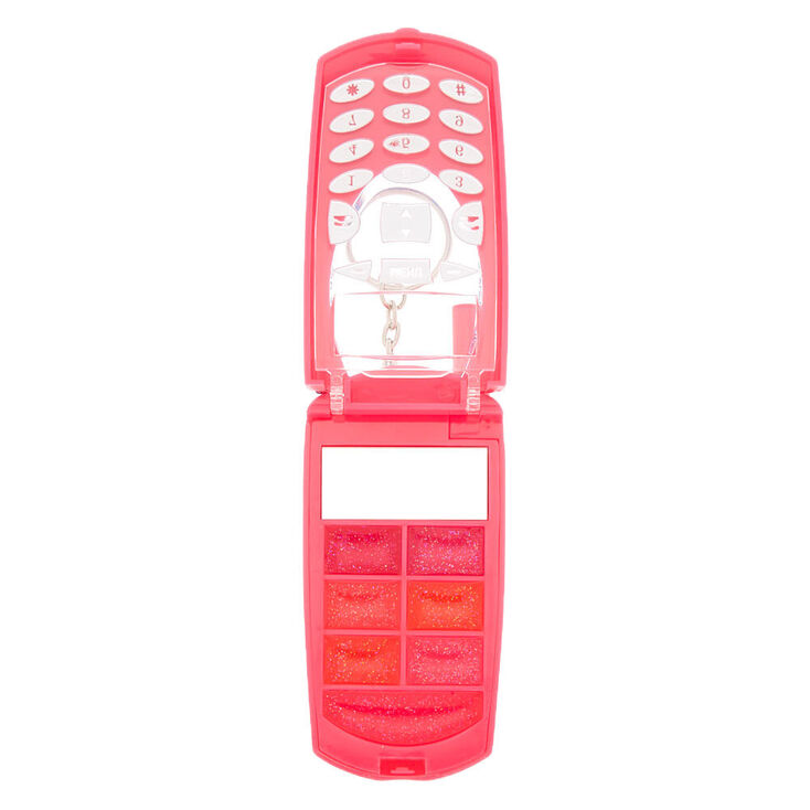 Claire's Lot de gloss dans un portable à clapet bling bling - Rose