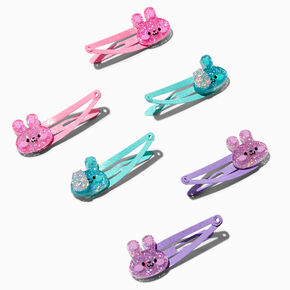 Claire&#39;s Club Bunny Icon Snap Hair Clips - 6 Pack,