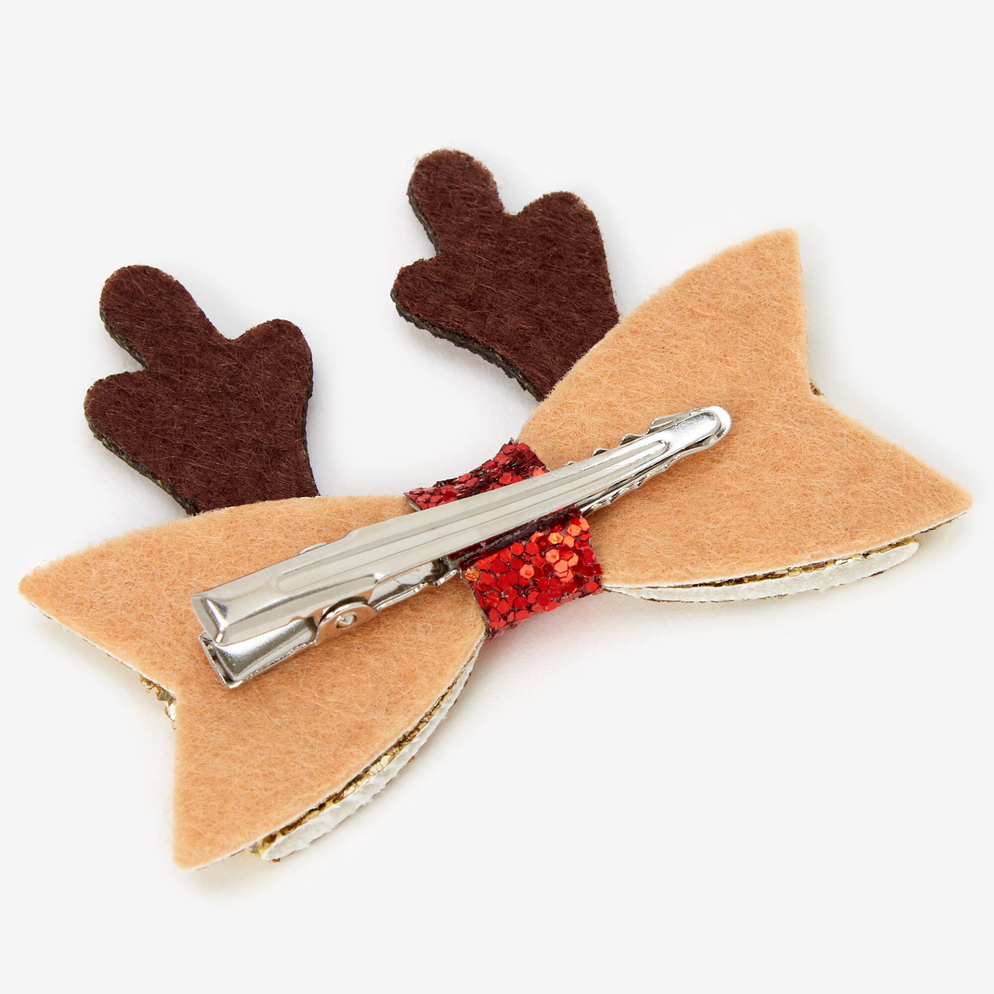 Christmas Glitter Hair Bow Clips - 3 Pack,