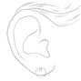 Sterling Silver Cubic Zirconia Circle Stud Earrings - 3MM,