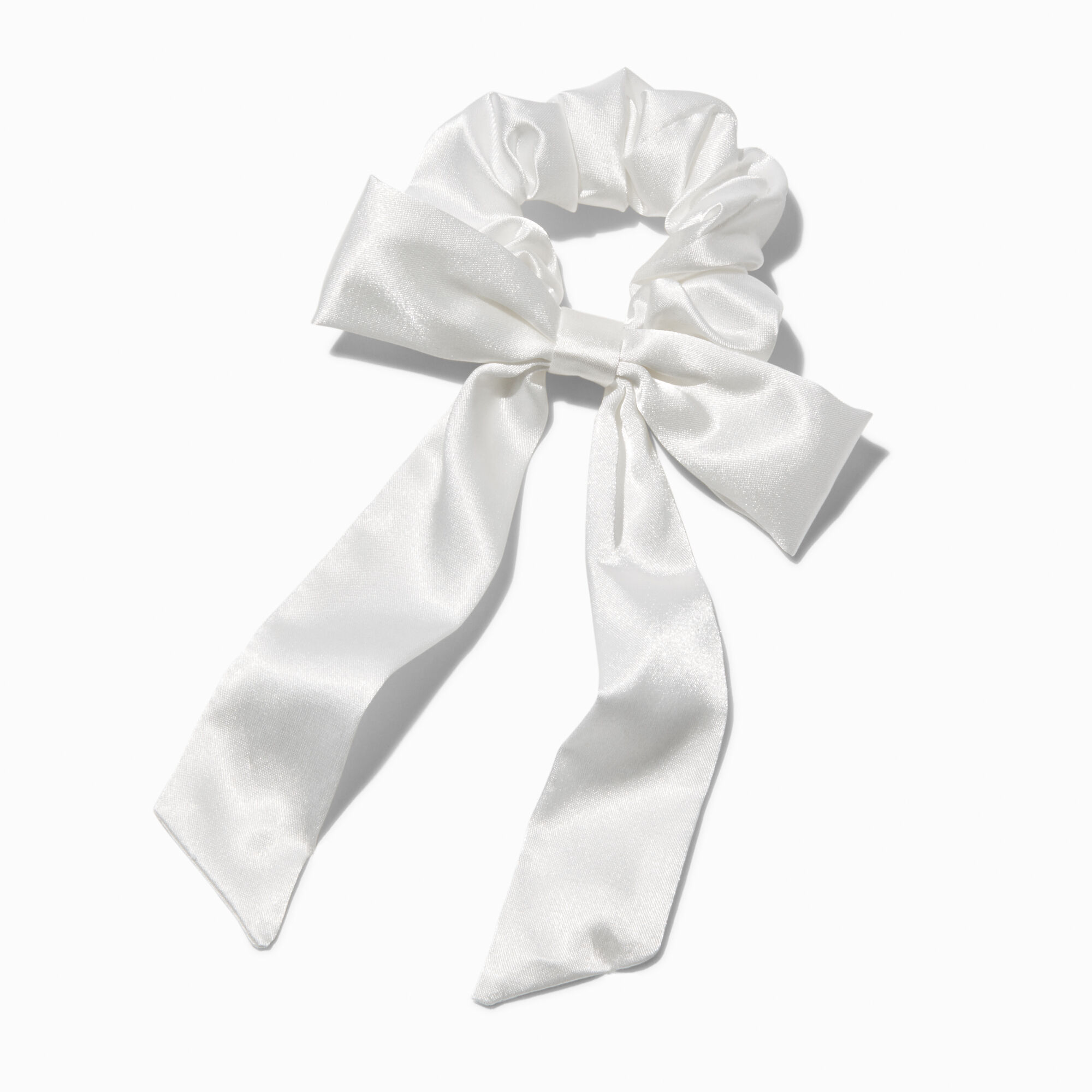 Chouchou foulard satiné couleur ivoire Claire's Club,