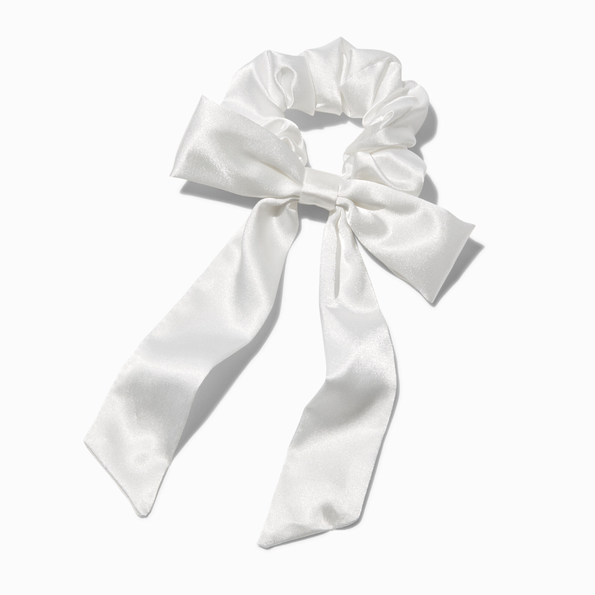 View Claires Club Satin Hair Scrunchie Scarf Ivory information