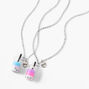 Colliers &agrave; pendentif th&eacute; aux perles &agrave; plusieurs couches best friends - Lot de 2,