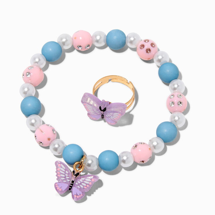 Claire&#39;s Club Beaded Butterfly Jewellery Set - 3 Pack,