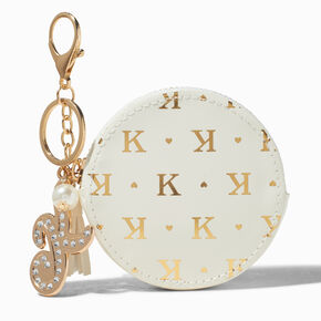 Golden Initial Coin Purse - K,