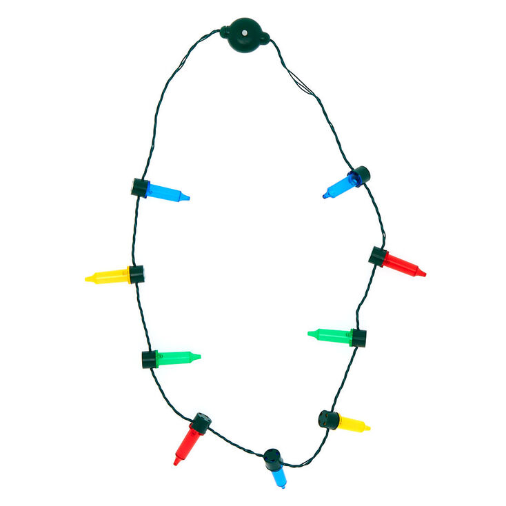 Light Up Christmas Lights Necklace Claire's US Light Up Christmas Lights Necklace, - Light Up Christmas Lights Necklace Claire's US