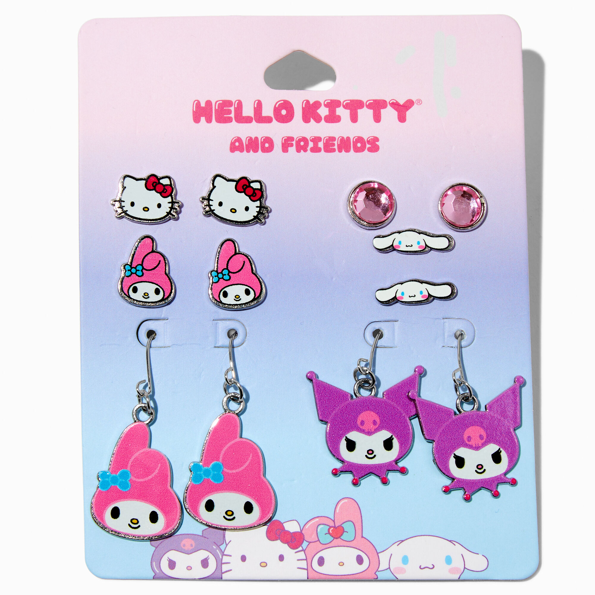 View Claires Hello Kitty And Friends Earring Set 6 Pack Silver information
