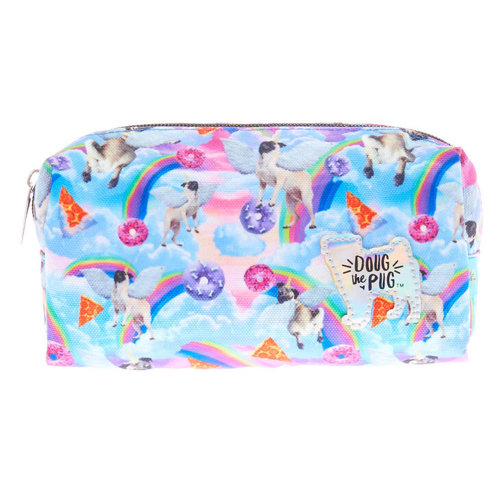 Trousse Bleu Clair A Imprime Doug The Pug Licorne Claire S Fr