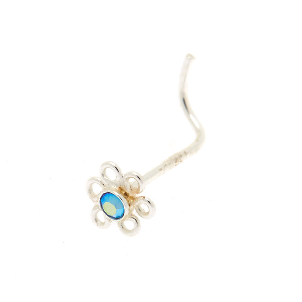 Sterling Silver 22G Daisy Nose Stud,