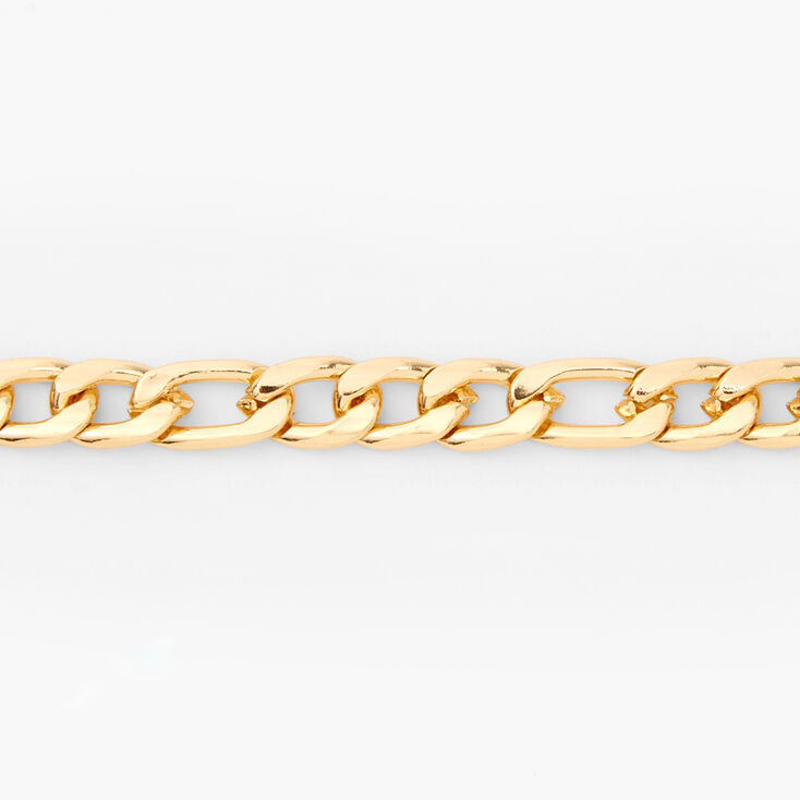 Gold-tone Paperclip Link Chain Bracelet,