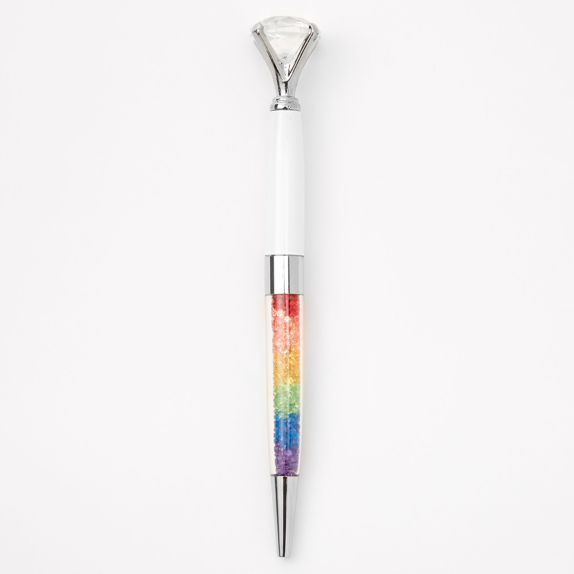 View Claires Shaker Diamond Top Pen Rainbow information