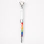 Stylo &agrave; paillettes mobiles avec embout en diamant d&#39;imitation arc-en-ciel,