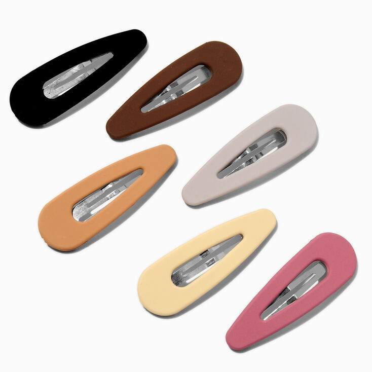 Matte Boho Snap Hair Clips - 6 Pack,