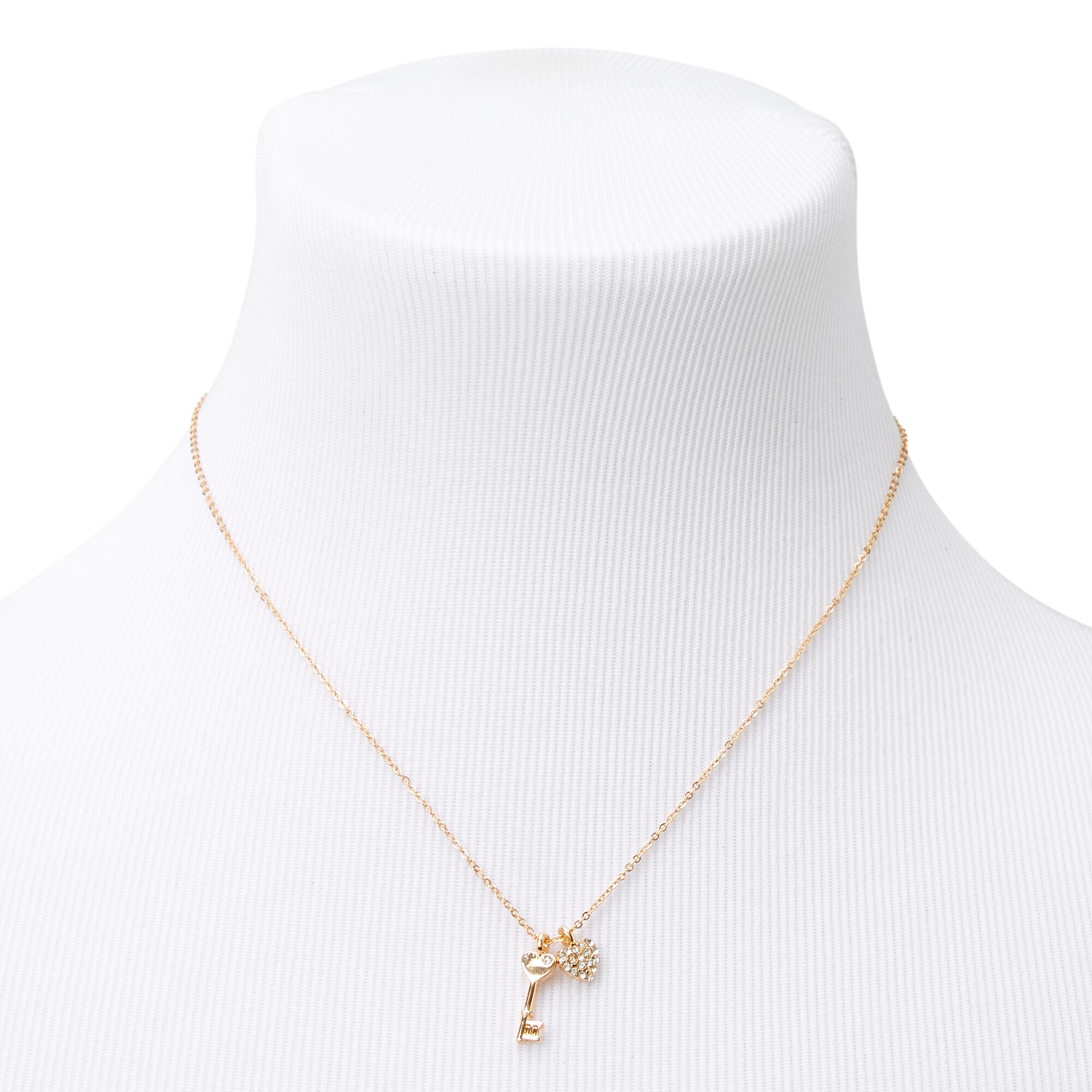 Gold Key to My Heart Pendant Necklace,