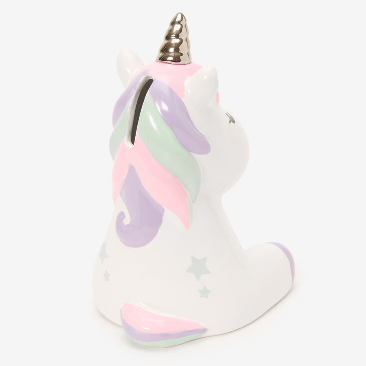 Claire&#39;s Club Unicorn Ceramic Bank - White,