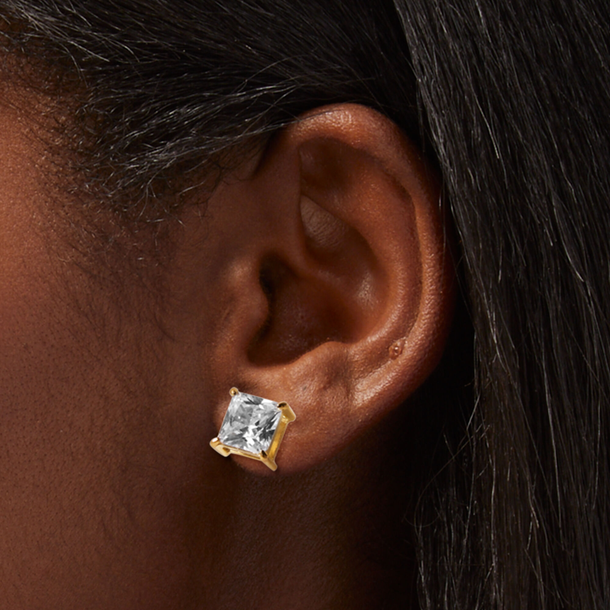 6mm sales square earrings