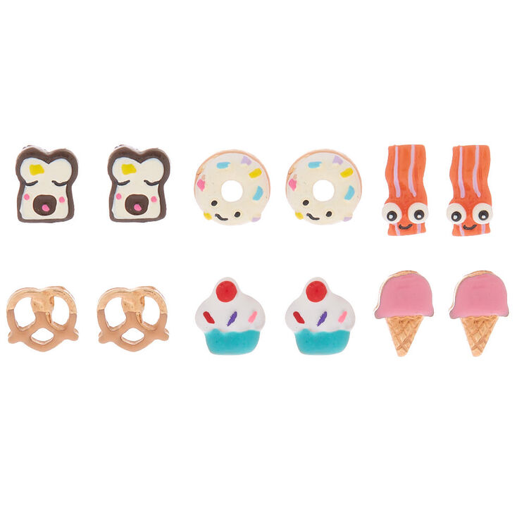 Sweet Salty Stud Earrings 6 Pack Claire S Us