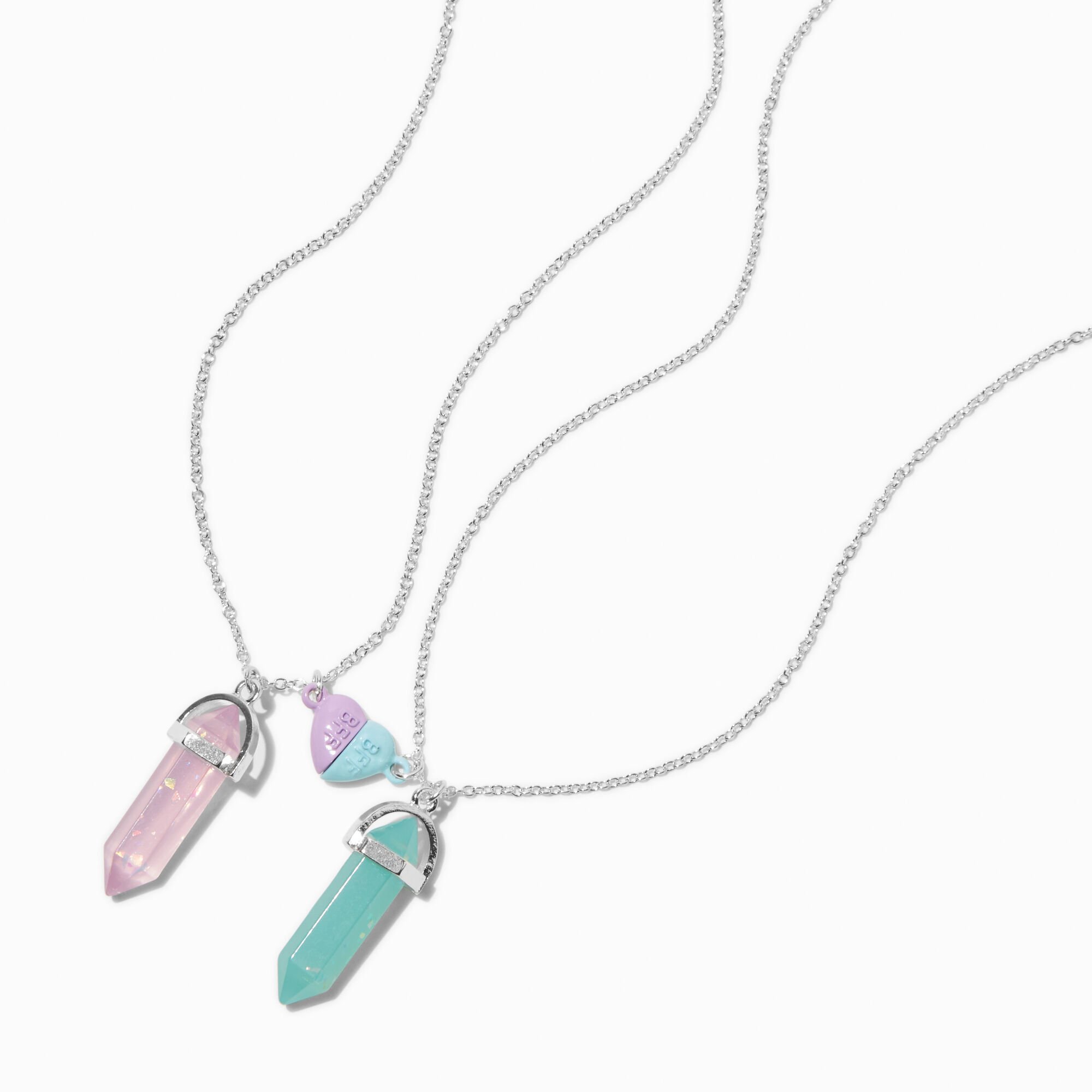 Best Friends Glow In the Dark Mystical Gems Pendant Necklaces - 2 Pack,