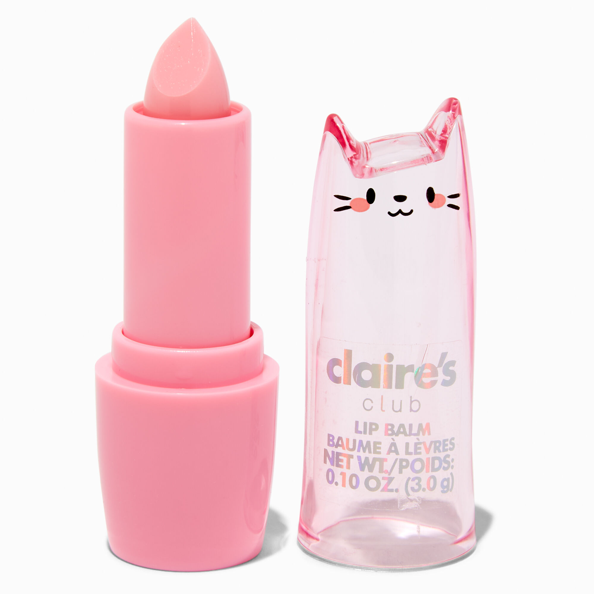 Claire's Club Pink Cat Flavored Lip Balm,