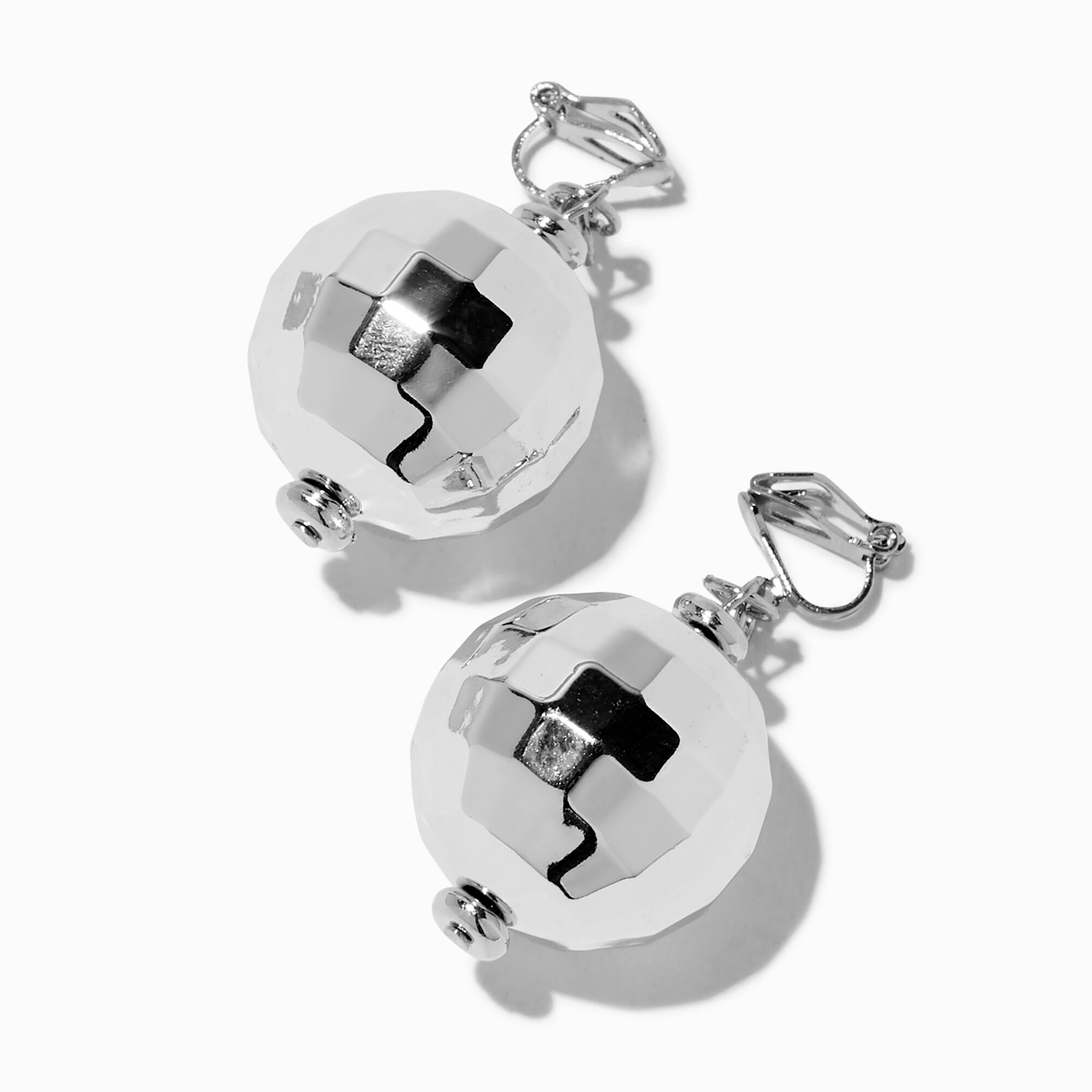 Disco ball clip on earrings sale