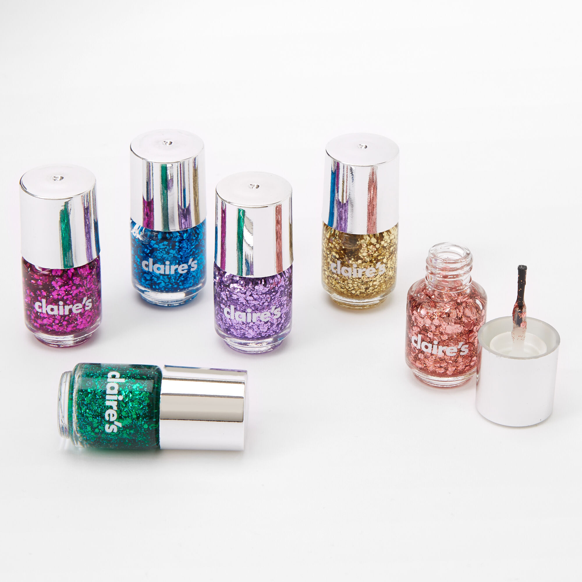 Mini vernis à ongles pailletés - Lot de 5,