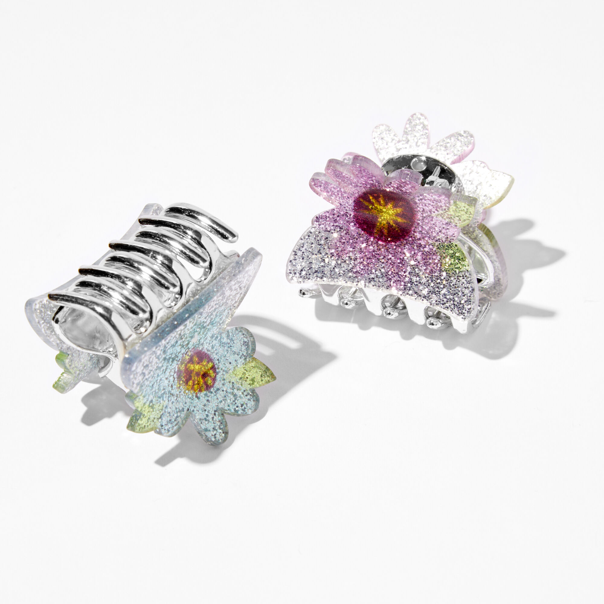 Claire's Club Butterfly Garden Glitter Hair Claws (2 Pack),