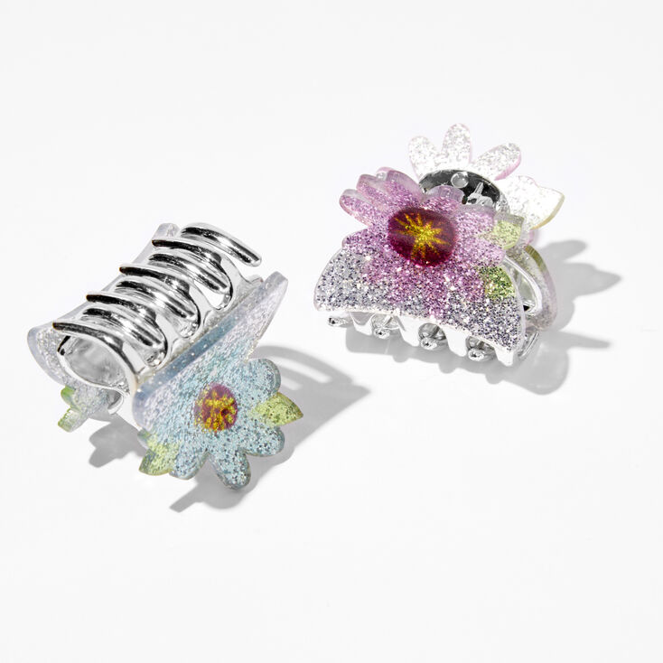 Claire&#39;s Club Butterfly Garden Glitter Hair Claws &#40;2 Pack&#41;,
