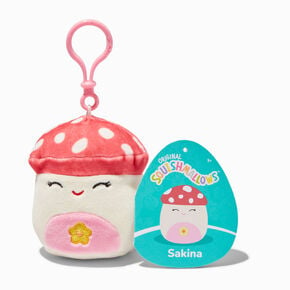 Squishmallows&trade; 3.5&quot; Sakina Daisy Mushroom Plush Bag Clip,