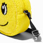 Furry Happy Face Round Crossbody Bag,