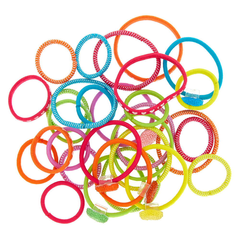 Claire's Club Rainbow Hair Bobbles - 30 Pack,