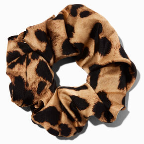 Neutral Cheetah Print Hair Scrunchie,