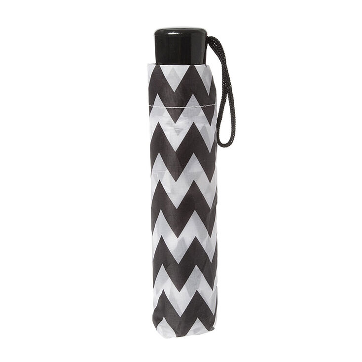 Black &amp; White Chevron Umbrella,
