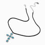 Collier &agrave; pendentif cowgirl croix turquoise d&#39;imitation,