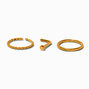 18G 18k Gold Plated Titanium 18G Nose Stud &amp; Mixed Hoops - 3 Pack,