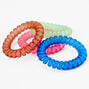 Mixed Frosted Spiral Hair Ties - 4 Pack,
