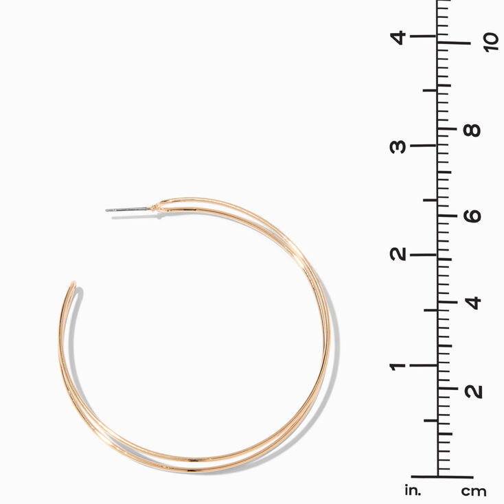 Gold-tone 60MM Double Hoop Earrings,