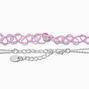 Claire&#39;s Club Silver Fox Multi-Strand Choker Necklaces - 2 Pack,