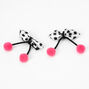 Claire&#39;s Club Pink Cherries Bow Hair Clips - 2 Pack,