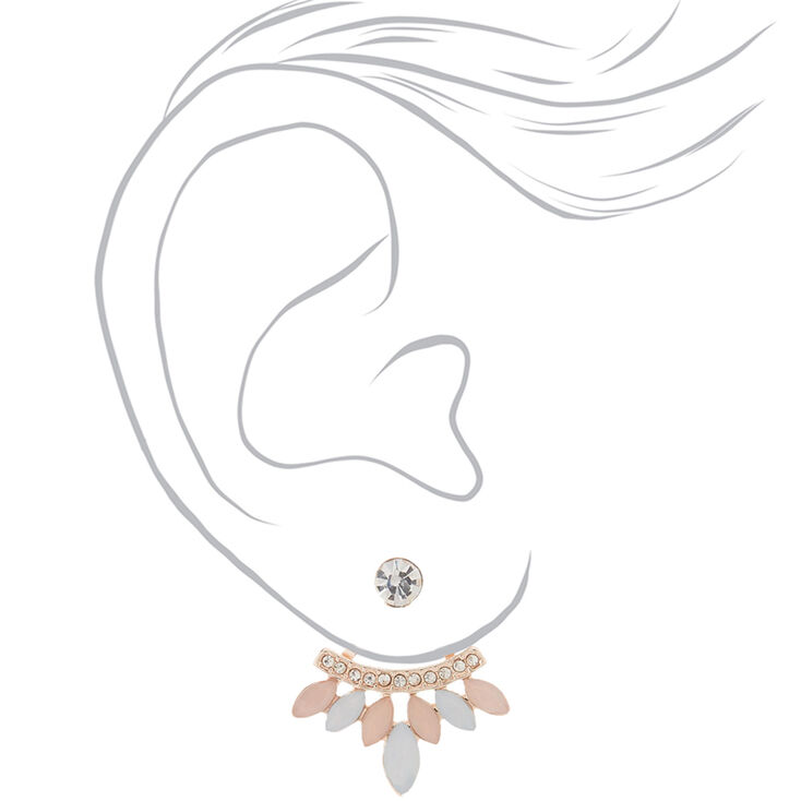 Blush Front &amp; Back Earrings,